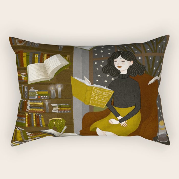 floating books Rectangular Pillow Gallery Image 1