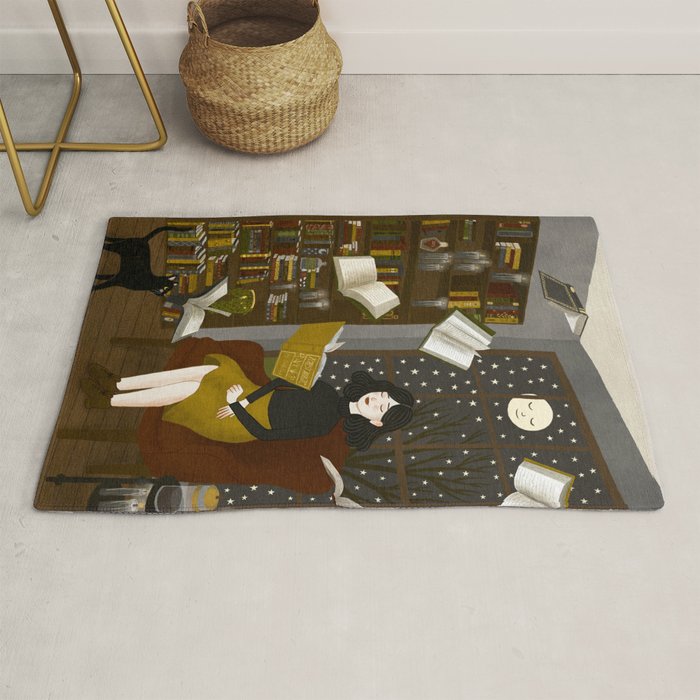 floating books Rug Gallery Image 1