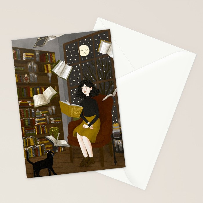 floating books Stationery Card Gallery Image 2
