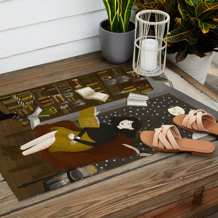 floating books Outdoor Rug Gallery Image 2