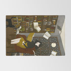 floating books Rug Gallery Image 2