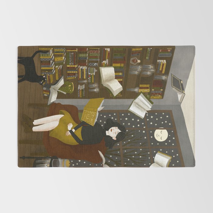 floating books Rug Gallery Image 2