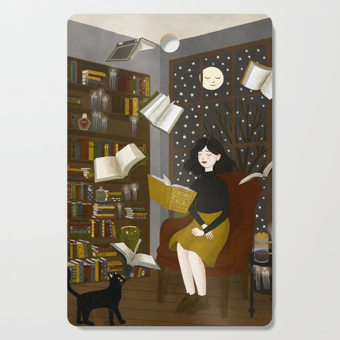 floating books Cutting Board Gallery Image 1