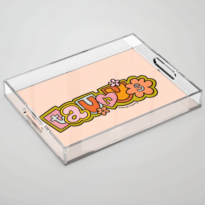 Taurus Doodle Letters Acrylic Tray Gallery Image 1