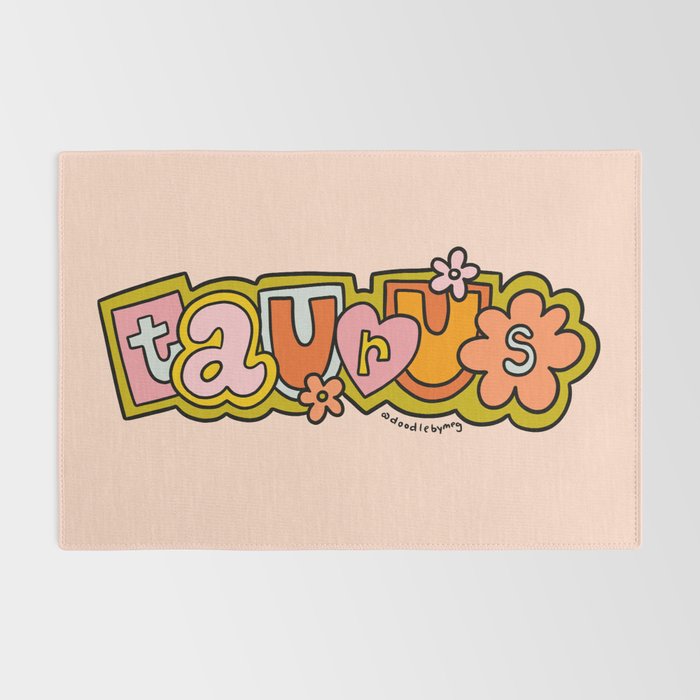Taurus Doodle Letters Rug Gallery Image 2