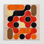 Mid-century geometry no4 Wood Wall Art Gallery Image 1