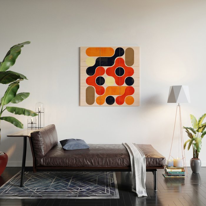 Mid-century geometry no4 Wood Wall Art Gallery Image 2