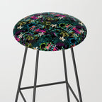 Neon Leaf Pattern Stool Gallery Image 2