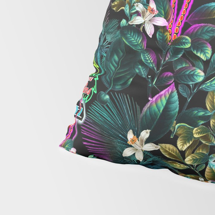 Neon Leaf Pattern Pillow Sham Gallery Image 4