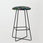 Neon Leaf Pattern Stool Gallery Image 1