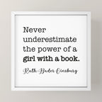 Never underestimate the power of a girl with a book. Mini Art Print Gallery Image 4