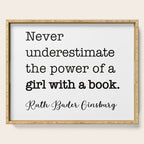 Never underestimate the power of a girl with a book. Serving Tray Gallery Image 1
