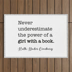 Never underestimate the power of a girl with a book. Outdoor Rug Gallery Image 1