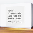 Never underestimate the power of a girl with a book. Wall Mural Gallery Image 2