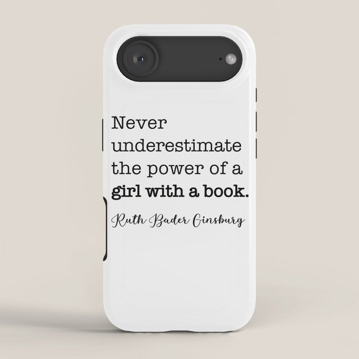 Never underestimate the power of a girl with a book. iPhone Case Gallery Image 2