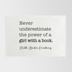 Never underestimate the power of a girl with a book. Rug Gallery Image 2