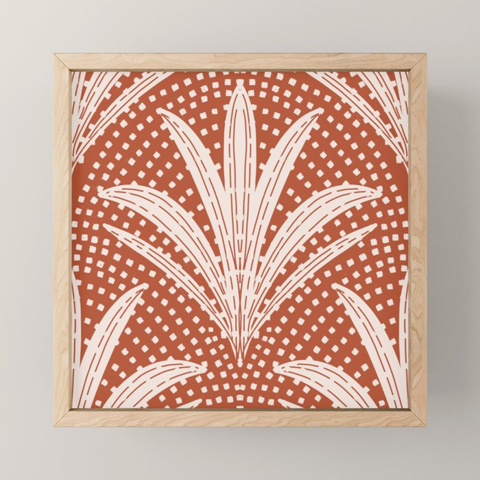 Boho Rustic Palm Radiance Terracotta Mini Art Print Gallery Image 1