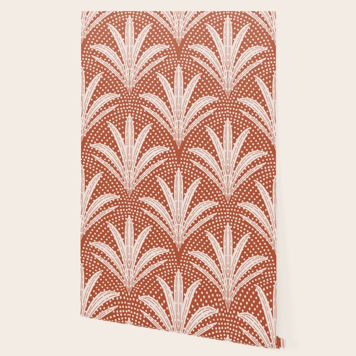 Boho Rustic Palm Radiance Terracotta Wallpaper Gallery Image 2