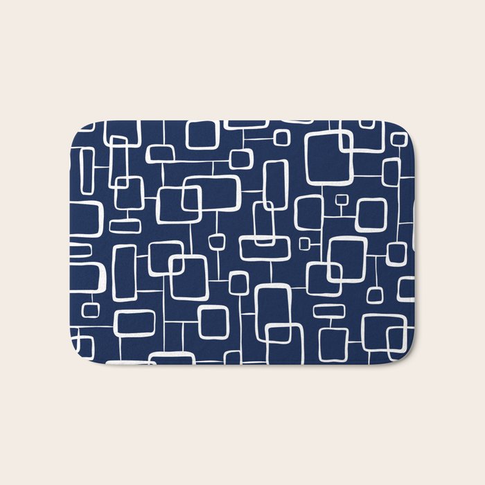 On The Quad - Navy Blue Bath Mat Gallery Image 1
