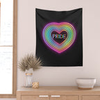 Neon Pride Heart Wall Tapestry Gallery Image 2
