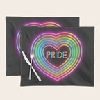 Neon Pride Heart Placemat Gallery Image 1