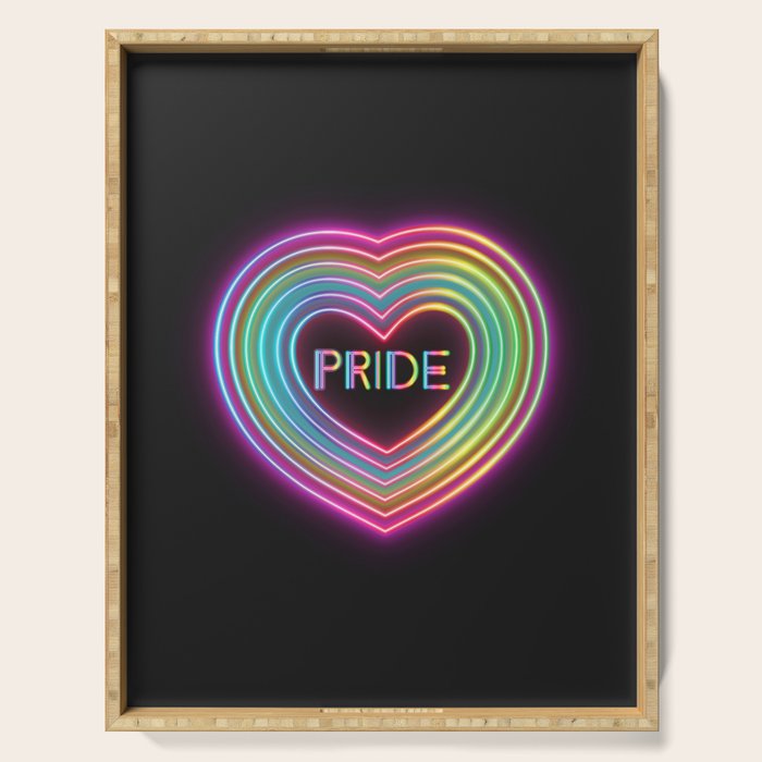 Neon Pride Heart Serving Tray Gallery Image 1