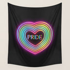 Neon Pride Heart Wall Tapestry Gallery Image 4
