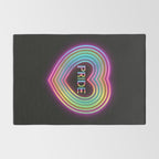 Neon Pride Heart Rug Gallery Image 2