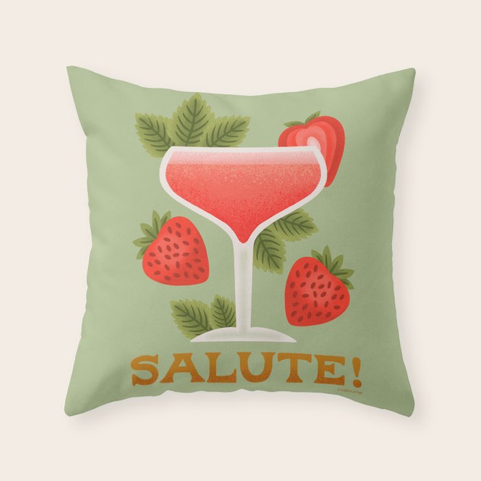 Rossini - Amalfi Coast Cocktails Throw Pillow Gallery Image 1