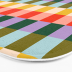 Checkered Rainbow Retro Vibe  Bath Mat Gallery Image 3