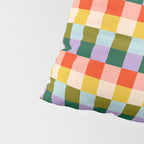 Checkered Rainbow Retro Vibe  Pillow Sham Gallery Image 4