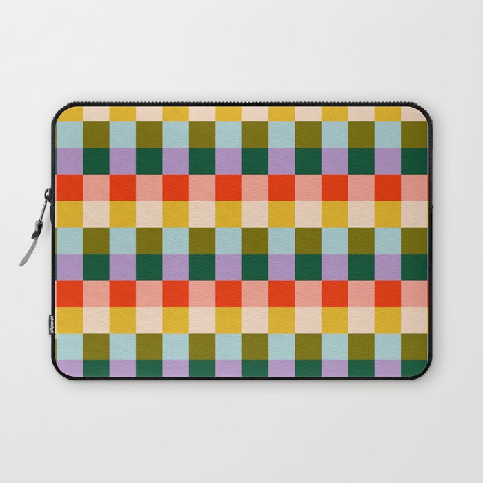 Checkered Rainbow Retro Vibe  Laptop Sleeve Gallery Image 1