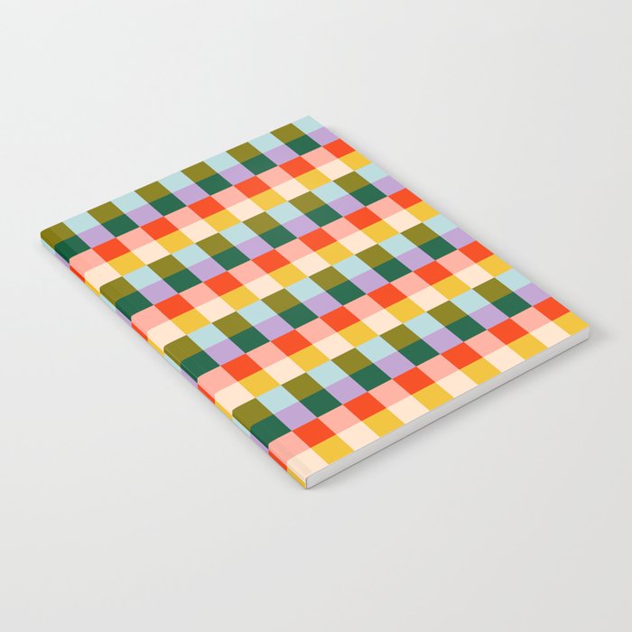 Checkered Rainbow Retro Vibe  Notebook Gallery Image 2
