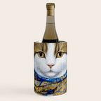 Klimt Tabby Cat with Warm Scarf Wine Chiller Gallery Image 1