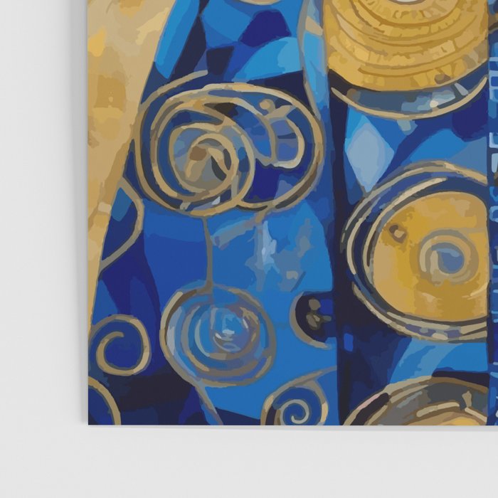 Klimt Tabby Cat with Warm Scarf Poster Gallery Image 3