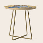 Klimt Tabby Cat with Warm Scarf Side Table Gallery Image 1