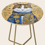 Klimt Tabby Cat with Warm Scarf Side Table Gallery Image 2