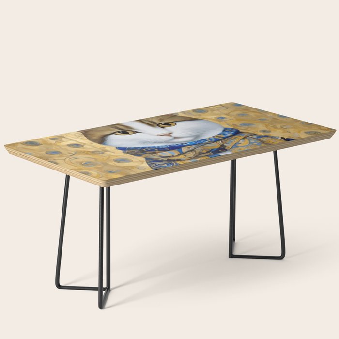 Klimt Tabby Cat with Warm Scarf Coffee Table Gallery Image 1
