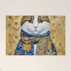 Klimt Tabby Cat with Warm Scarf Welcome Mat Gallery Image 1