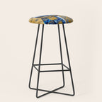 Klimt Tabby Cat with Warm Scarf Stool Gallery Image 1