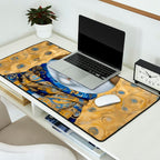 Klimt Tabby Cat with Warm Scarf Desk Mat Gallery Image 2