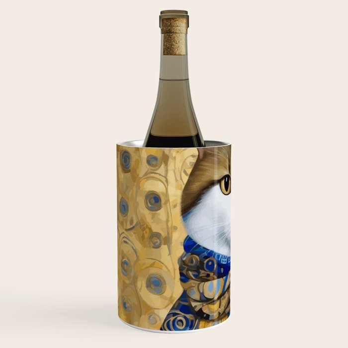 Klimt Tabby Cat with Warm Scarf Wine Chiller Gallery Image 2