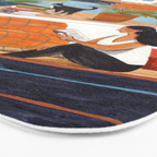 Woman on houseboat in Amsterdam Bath Mat Gallery Image 3