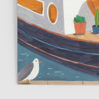 Woman on houseboat in Amsterdam Poster Gallery Image 3