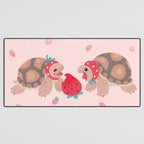 Tortoises love strawberries Desk Mat Gallery Image 3