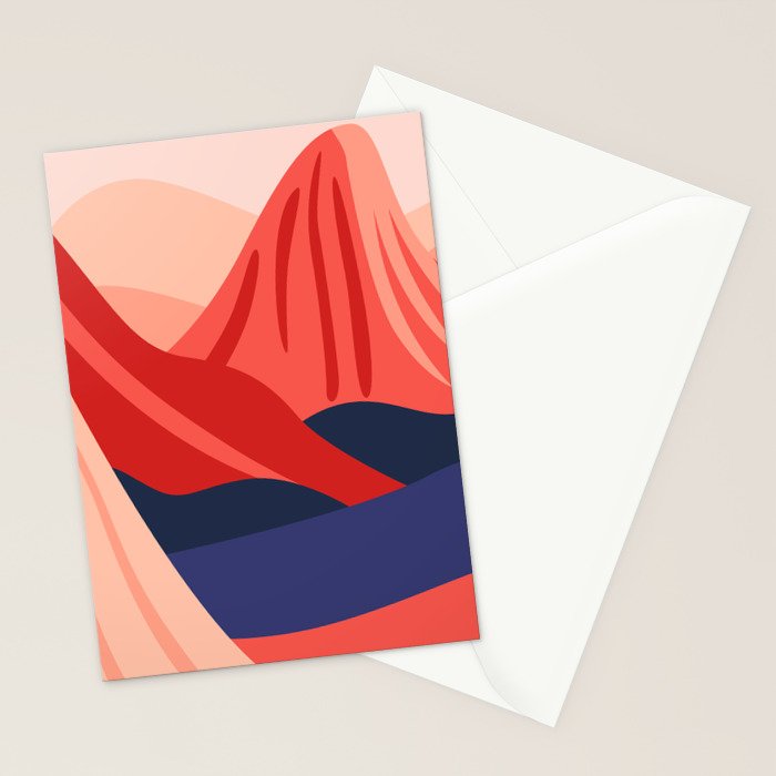 Abstract mountain nature landscape art Stationery Card Gallery Image 2