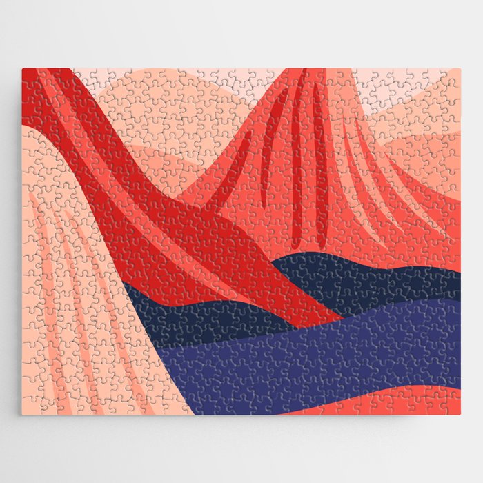 Abstract mountain nature landscape art Jigsaw Puzzle Gallery Image 1