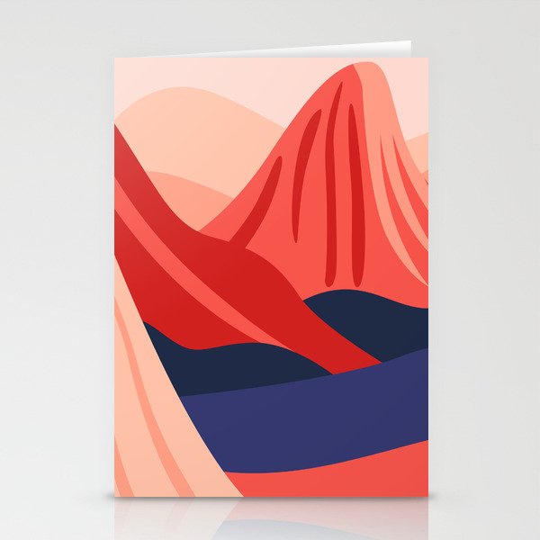 Abstract mountain nature landscape art Stationery Card Gallery Image 1
