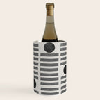Black and Beige Modern Craft Design Retro Stripes and Circles Wine Chiller Gallery Image 1