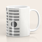 Black and Beige Modern Craft Design Retro Stripes and Circles Coffee Mug Gallery Image 1